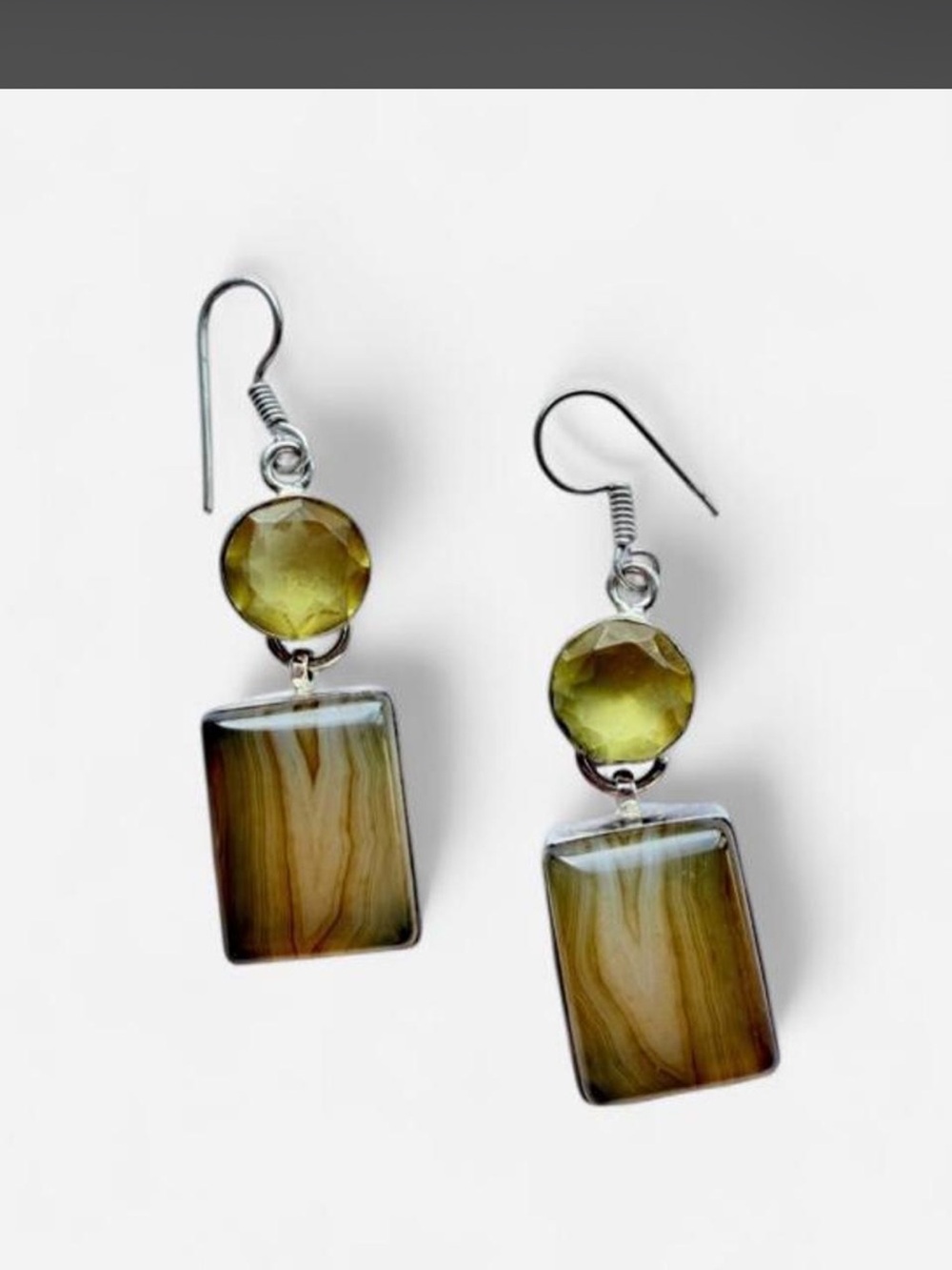 Sterling silver dangle earrings